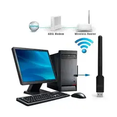 GENERICO - Antena Usb Wifi 2.4g Y 5g 2.0 Lan Mini Pc