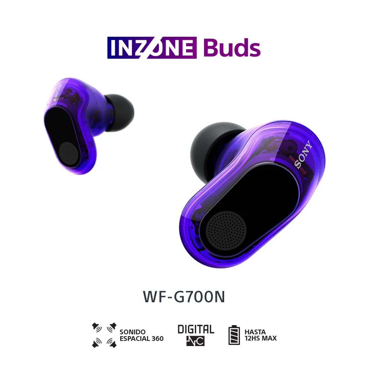 SONY - Audífonos INZONE Buds inalámbricos Gamer Sony WF-G700N Violeta