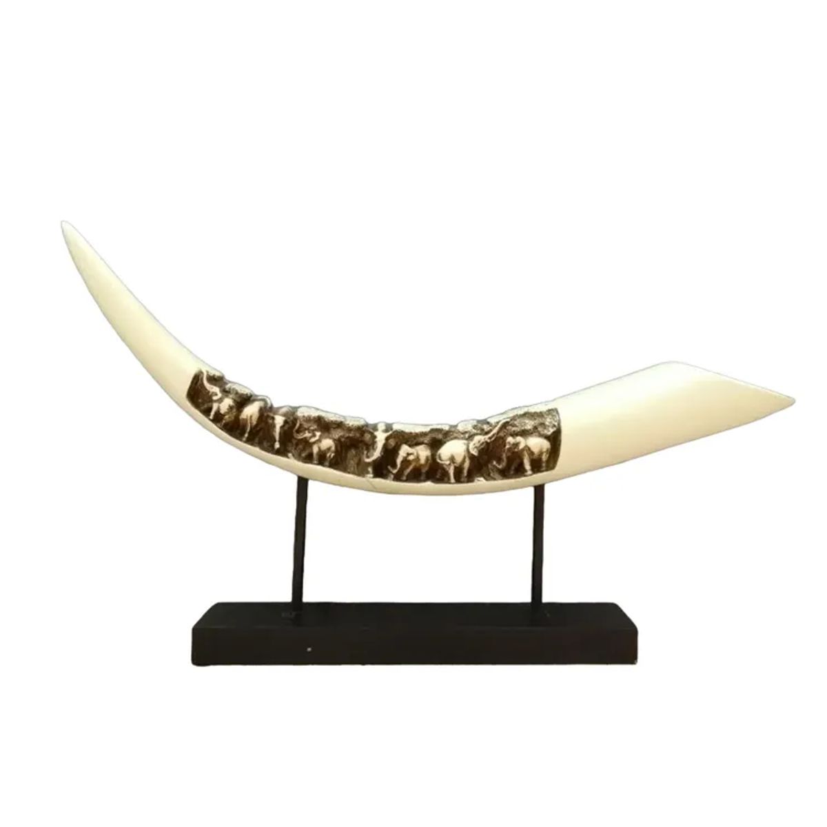 GENERICO - Colmillo de Morsa Grande Marfil 65x38cm