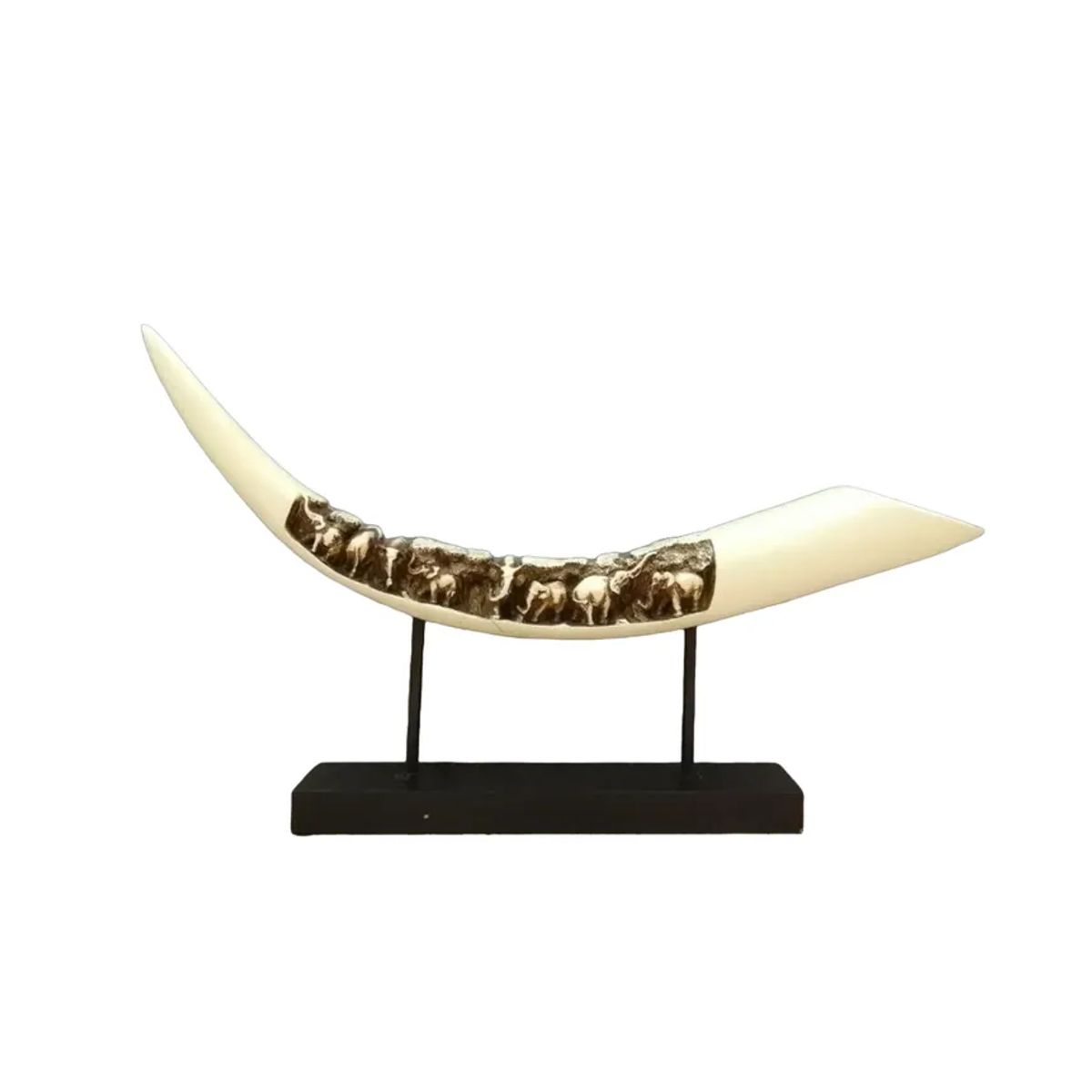 GENERICO - Colmillo de Morsa Grande Marfil 65x38cm