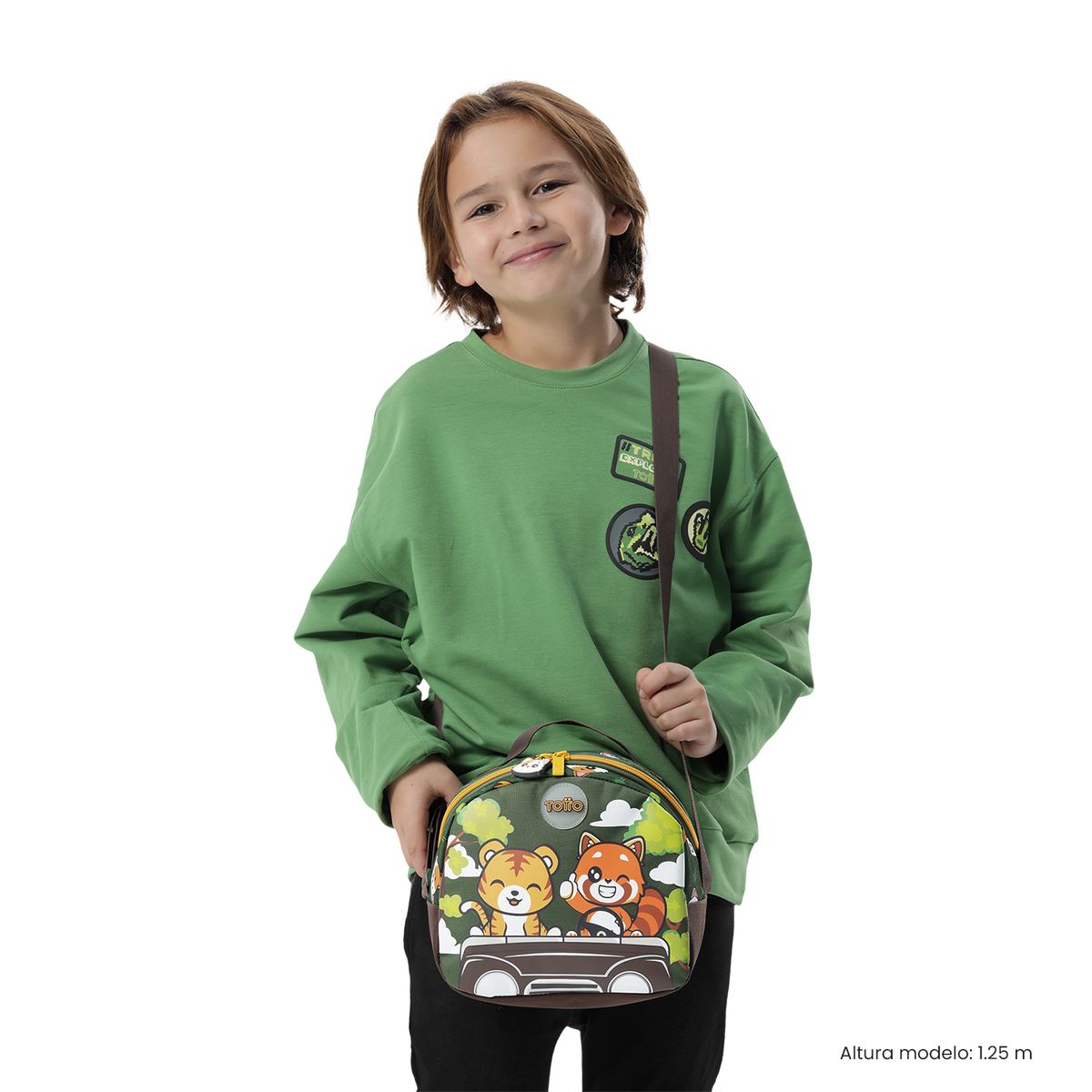 TOTTO - Lonchera Térmica para Niño Safari Mediana Verde
