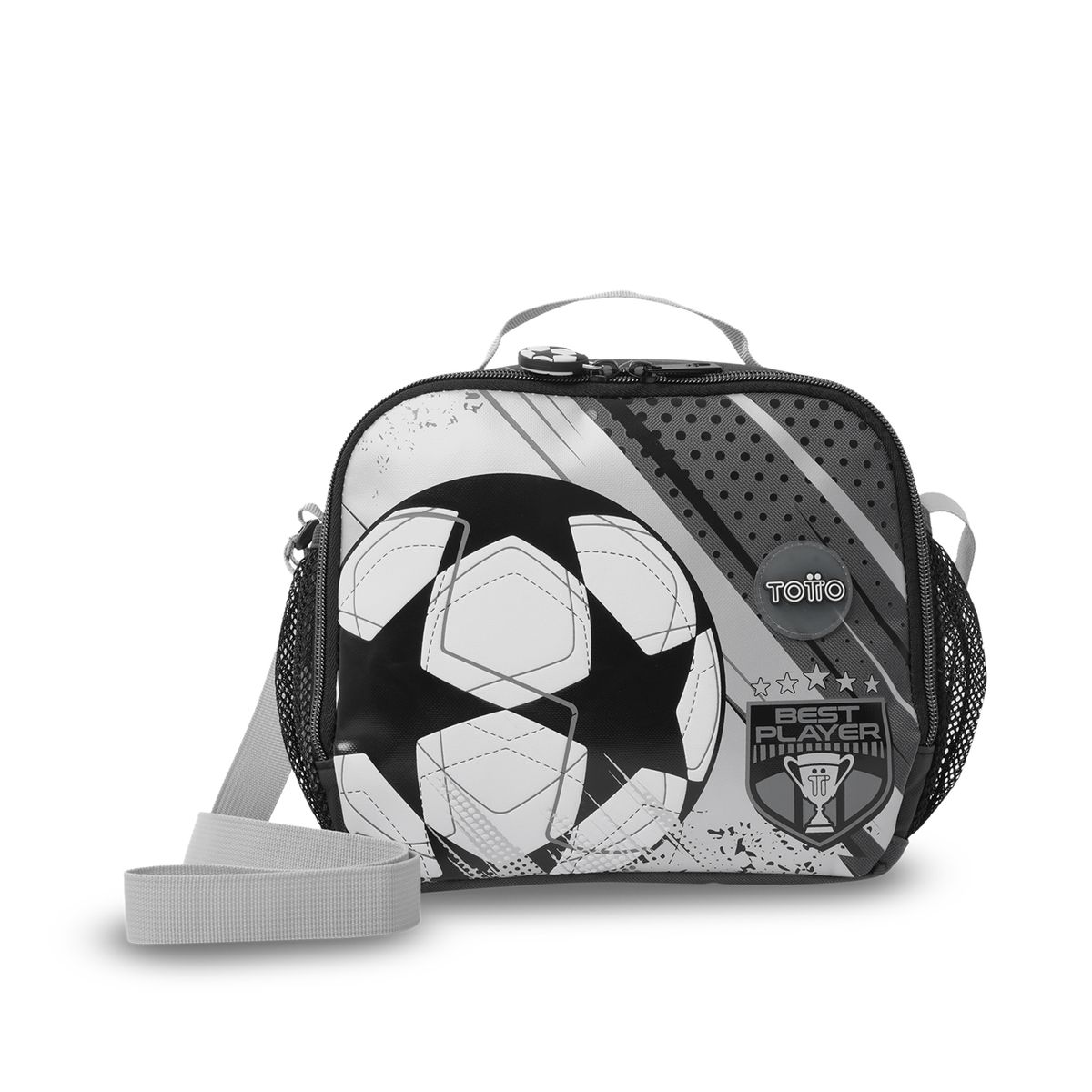 TOTTO - Lonchera Térmica para Niño Champion Grande Gris