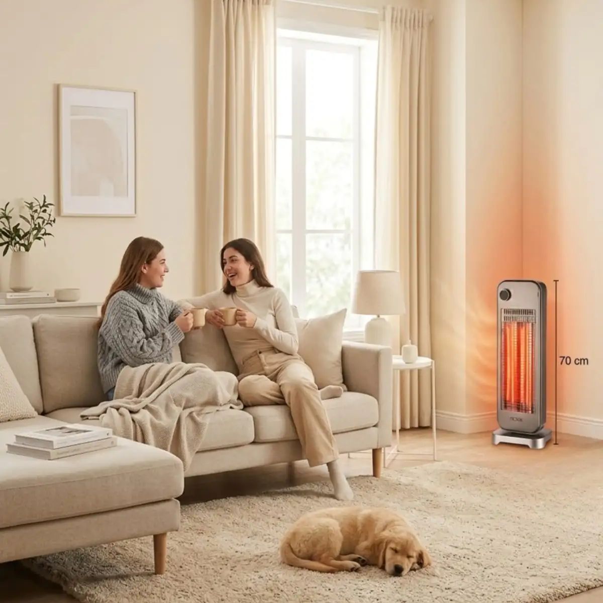 GENERICO - Estufa Fibra De Carbono Doral 900w Calor Infrarrojo