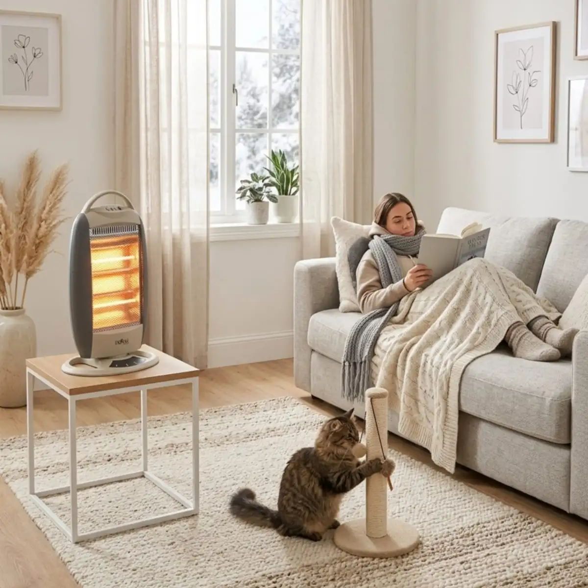 GENERICO - Estufa Eléctrica Halógena Doral 1200W Modelo Le-Roy