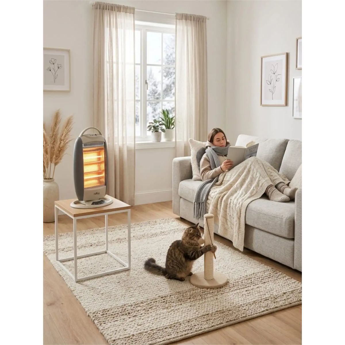 GENERICO - Estufa Eléctrica Halógena Doral 1200W Modelo Le-Roy