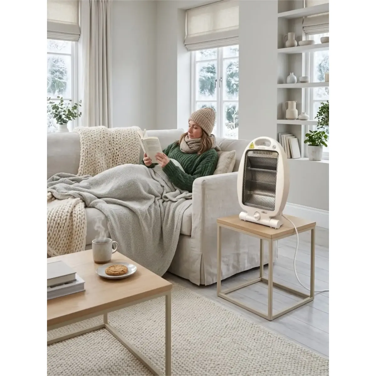 GENERICO - Estufa Portátil Doral Vancouver 800W Con 2 Niveles De Calor