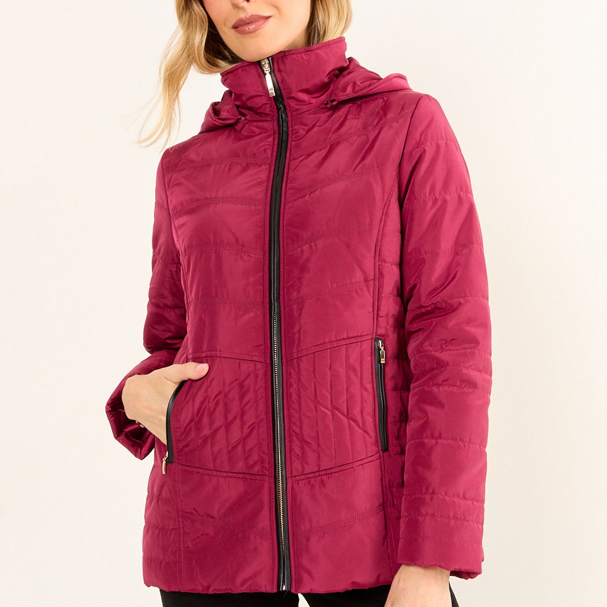 MA GRIFFE - Parka Lisa Mujer Burdeos Magriffe