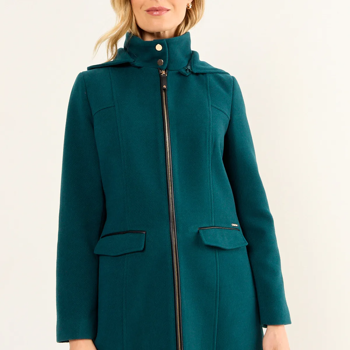 MA GRIFFE - Chaqueton Liso Mujer Verde Oliva Magriffe