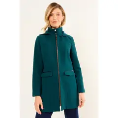 MA GRIFFE - Chaqueton Liso Mujer Verde Oliva Magriffe