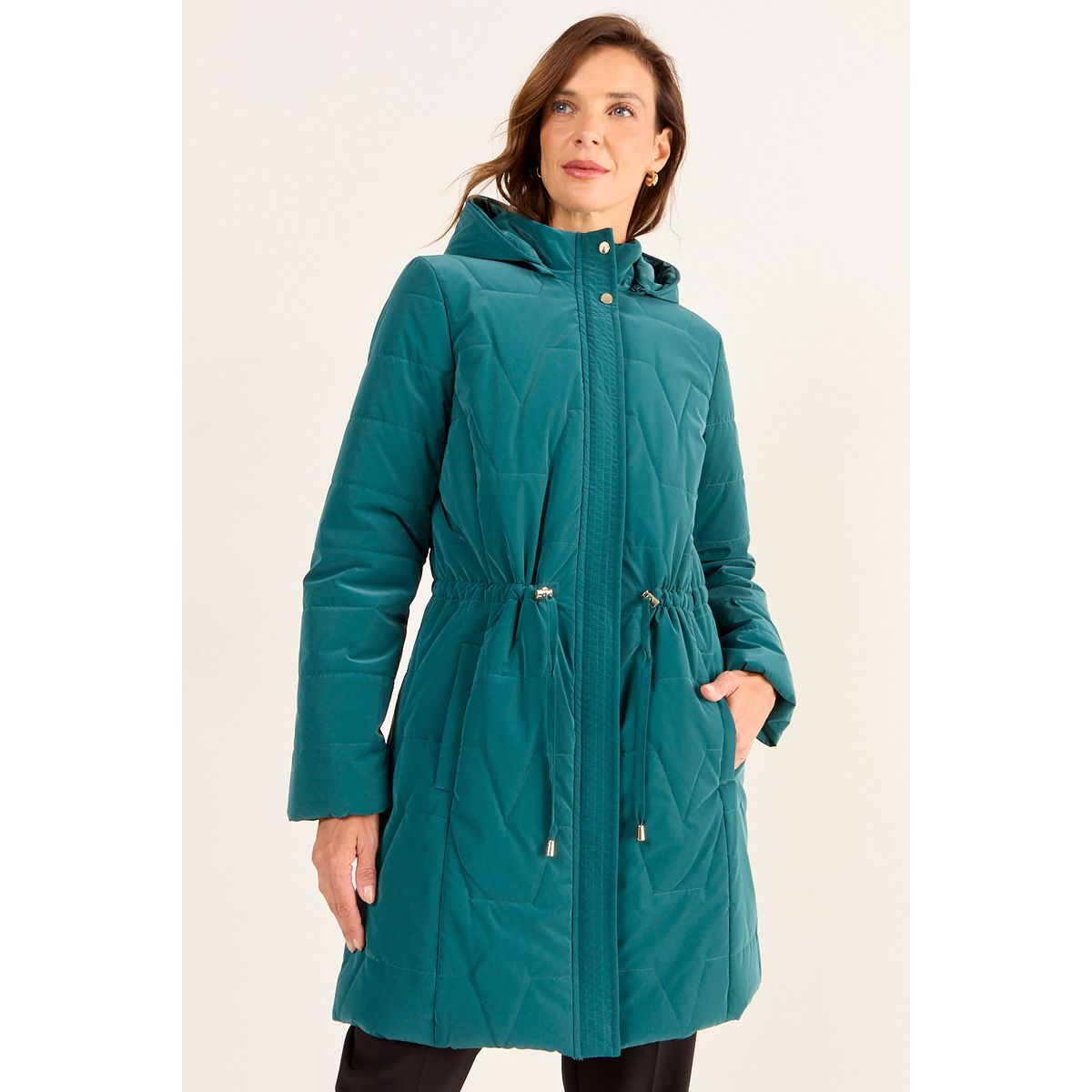 MA GRIFFE - Parka Lisa Mujer Verde Oliva Magriffe