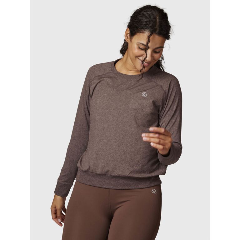 Polerón Mujer Crew Neck Café