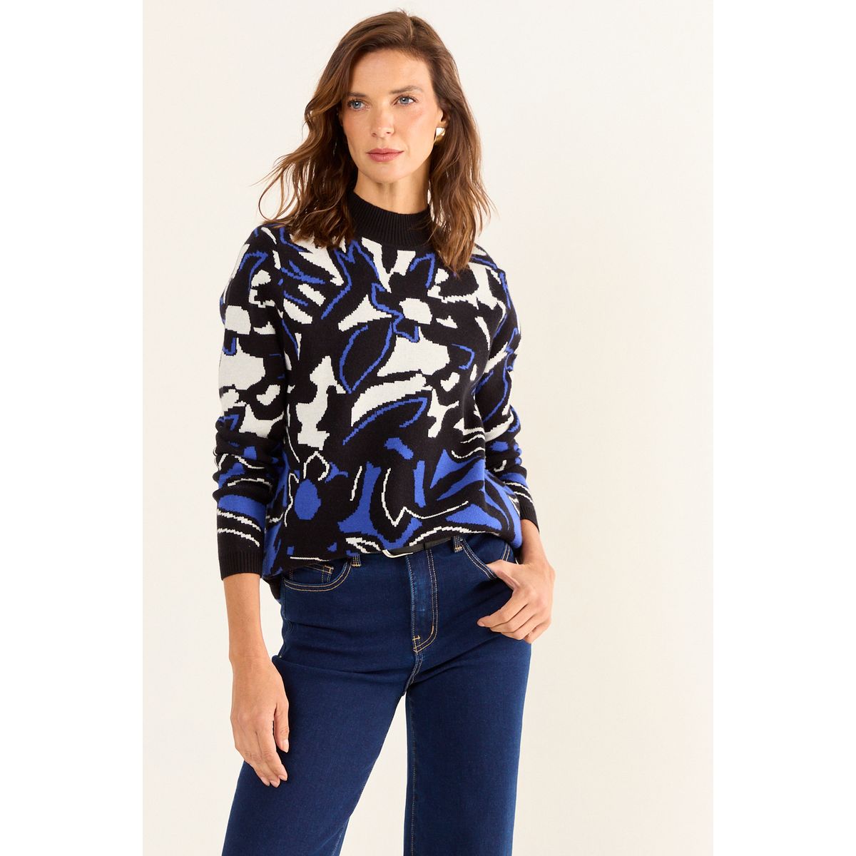 MA GRIFFE - Sweater Fantasia Mujer Azul Magriffe