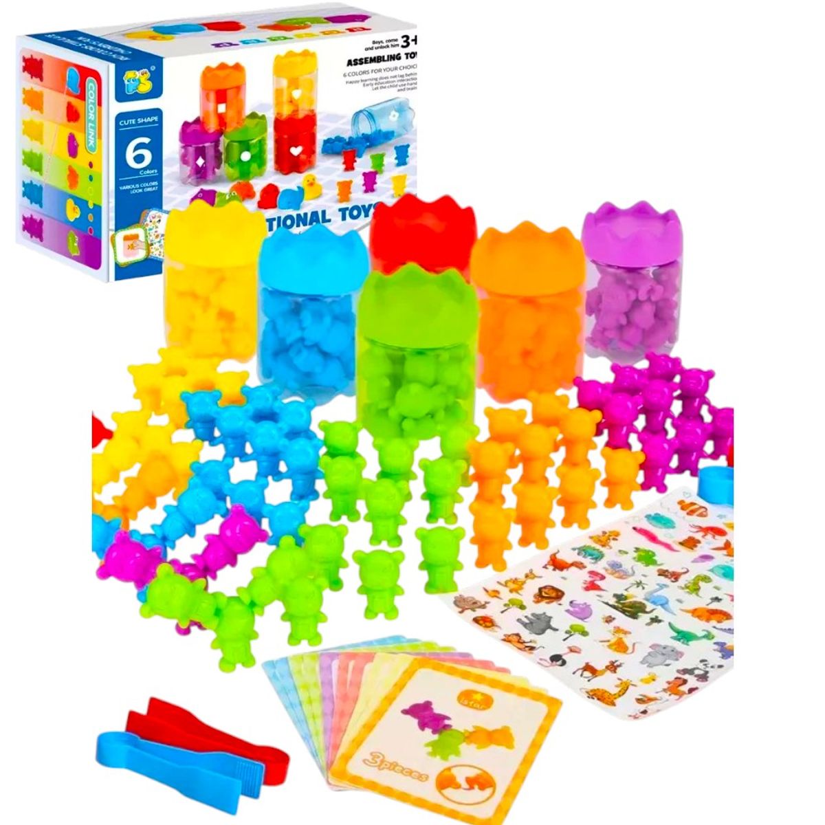 GENERICO - JUEGO DE CLASIFICACIÓN COLORES PARA NIÑOS CONTAR MATEMATICO