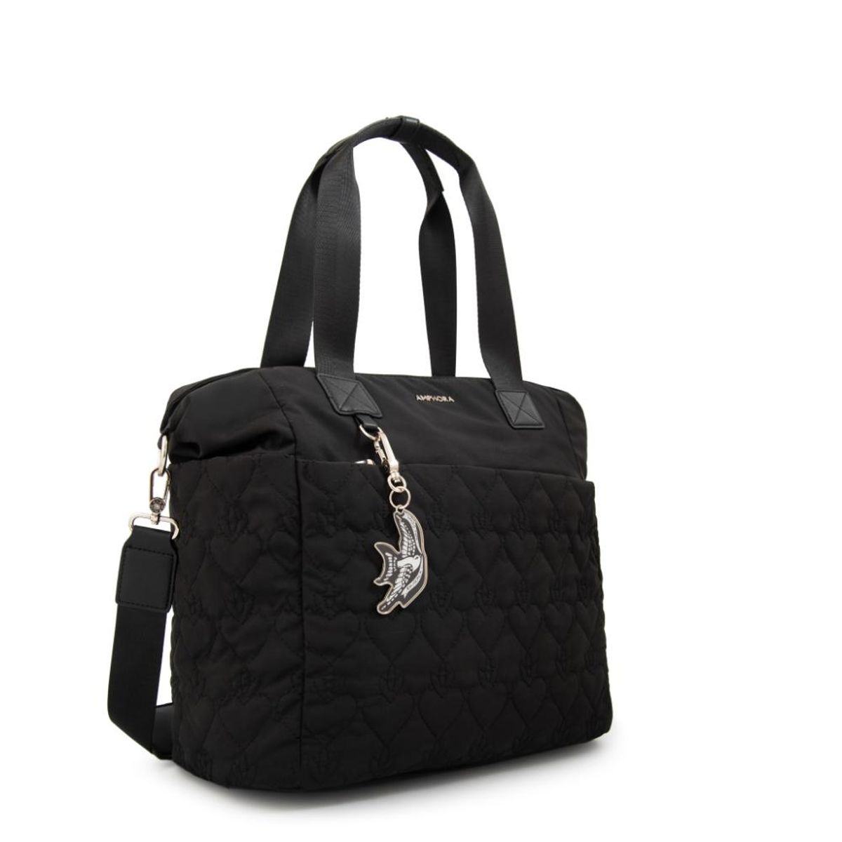 AMPHORA - Cartera tote porta notebook fabula negro