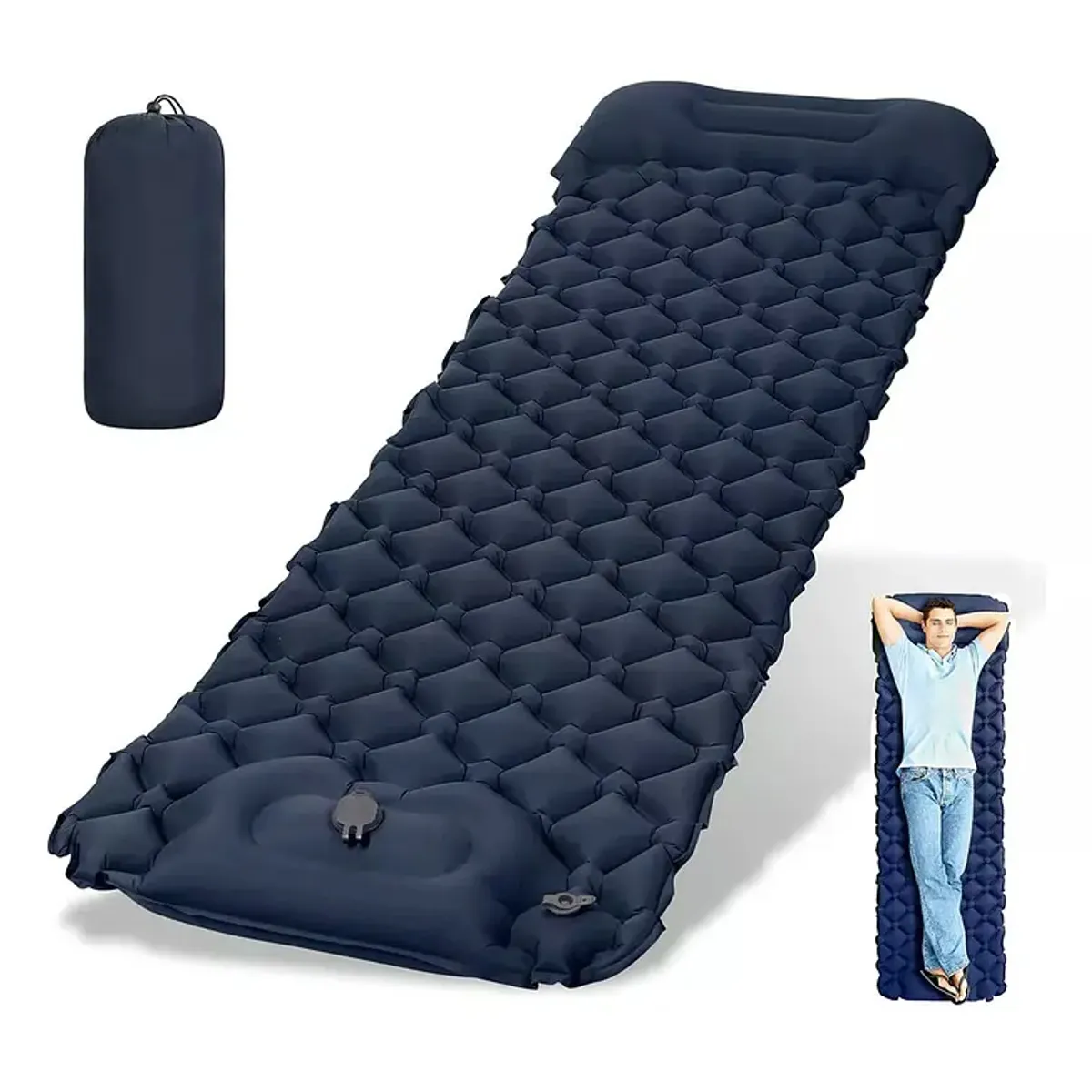 GENERICO - Colchón Inflable Plegable Portátil para Acampar Colchoneta