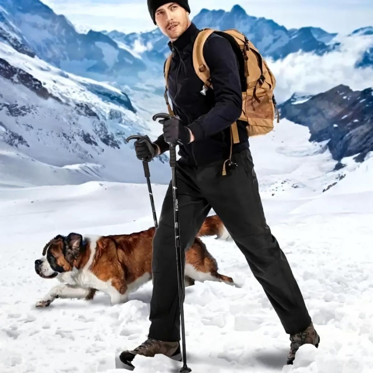 BLUE MOUNTAIN - Pantalón Softshell Hombre Premium Térmico Impermeable