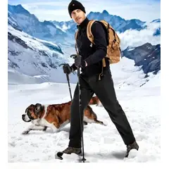 BLUE MOUNTAIN - Pantalón Softshell Hombre Premium Térmico Impermeable