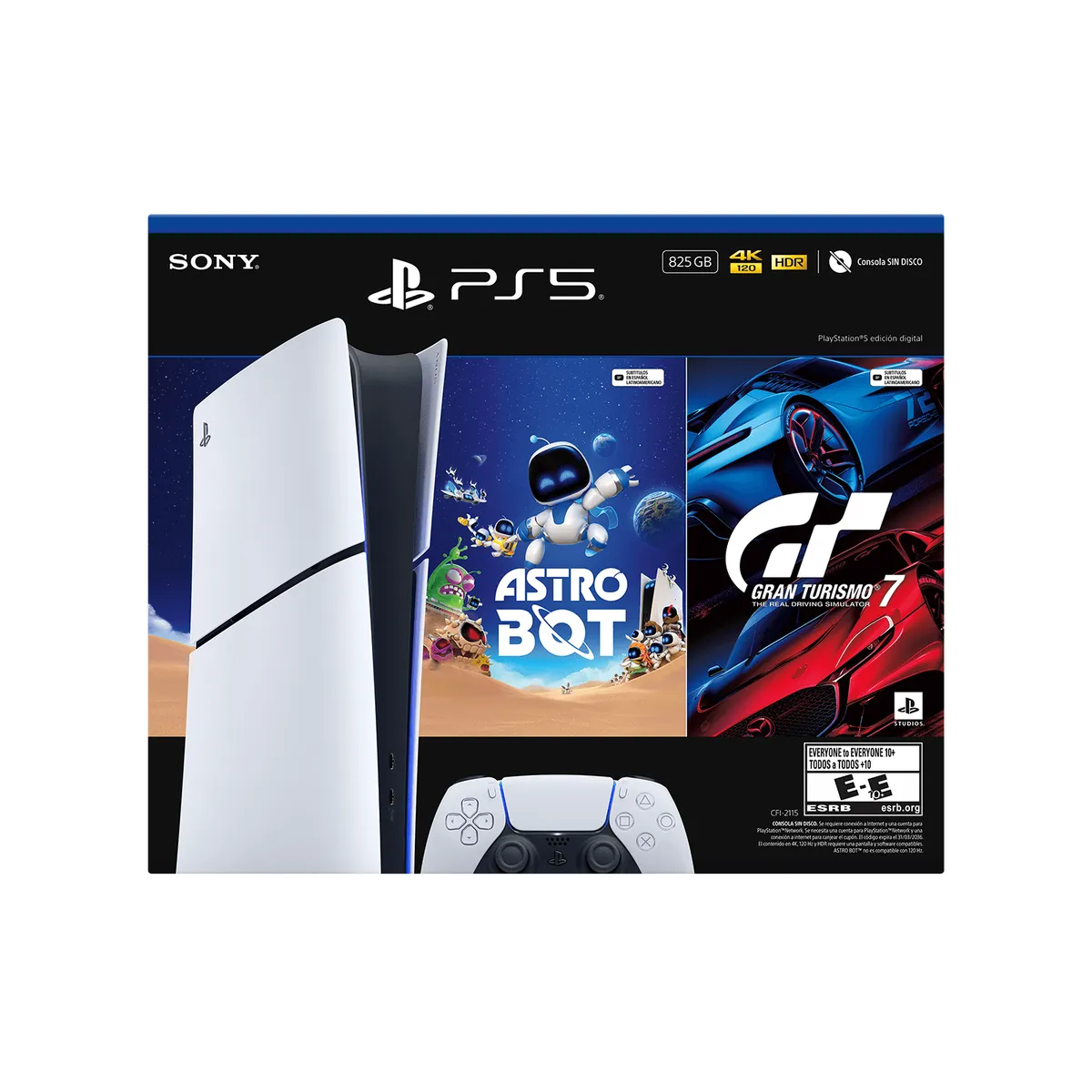 SONY - Paquete de consola PlayStation 5 edición digital con ASTRO BOT y Gran Turismo 7