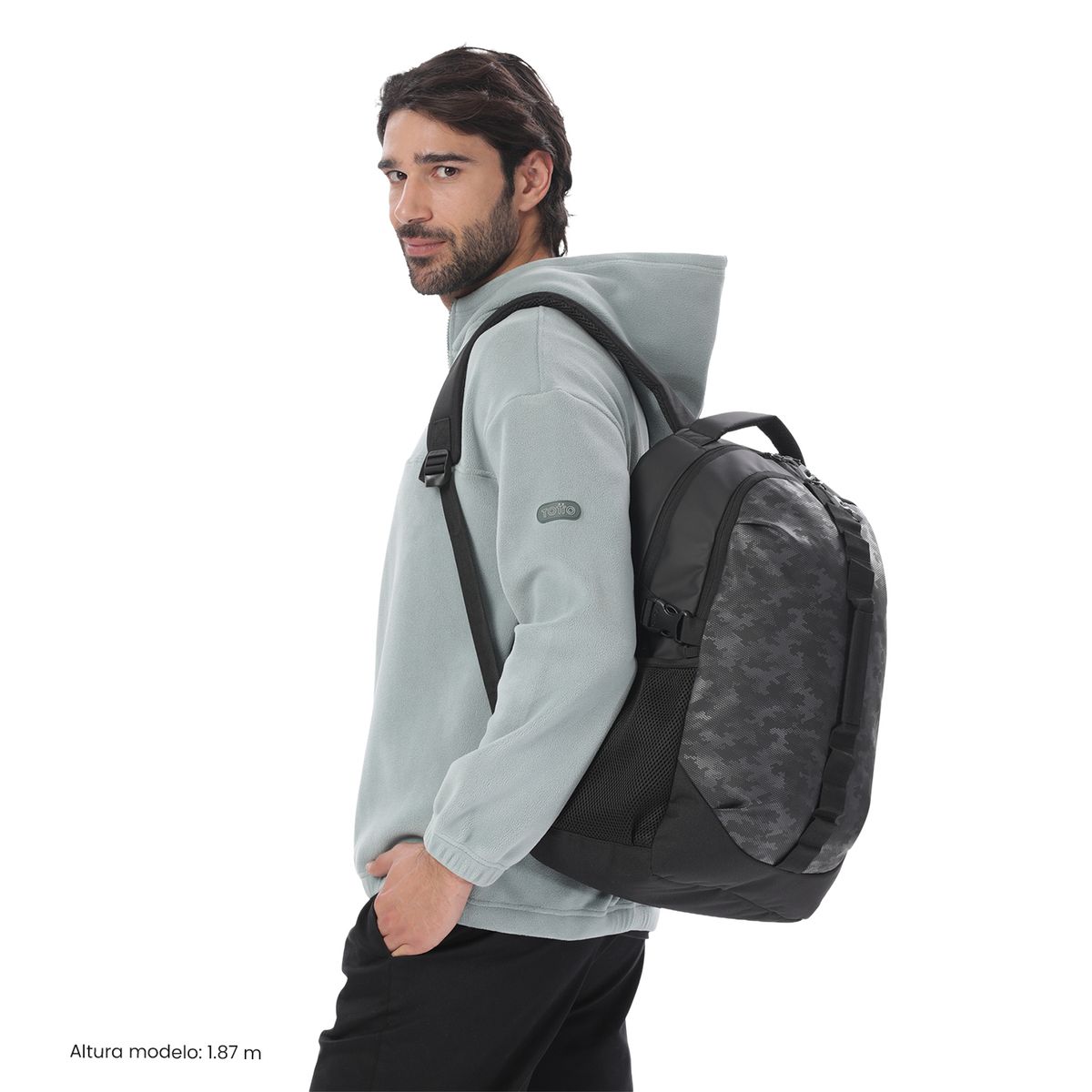 TOTTO - Mochila Universitario Bremen Porta PC 15 Negro Hombre