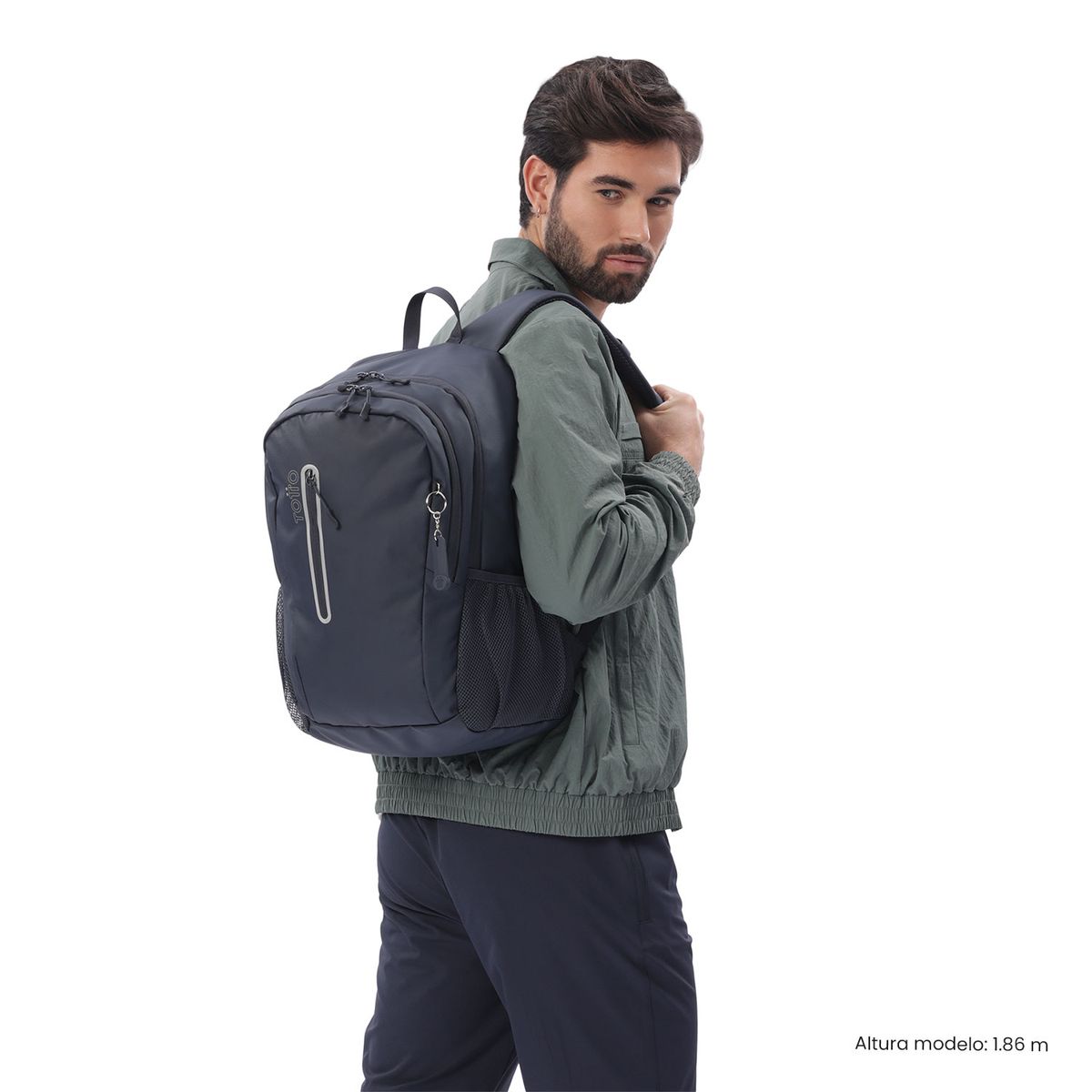 TOTTO - Mochila Universitaria Sprint Porta PC 14 Azul Hombre