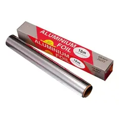 GENERICO - Papel Aluminio Foil Para Cocina Horno Caja Rollo De 10 Mts