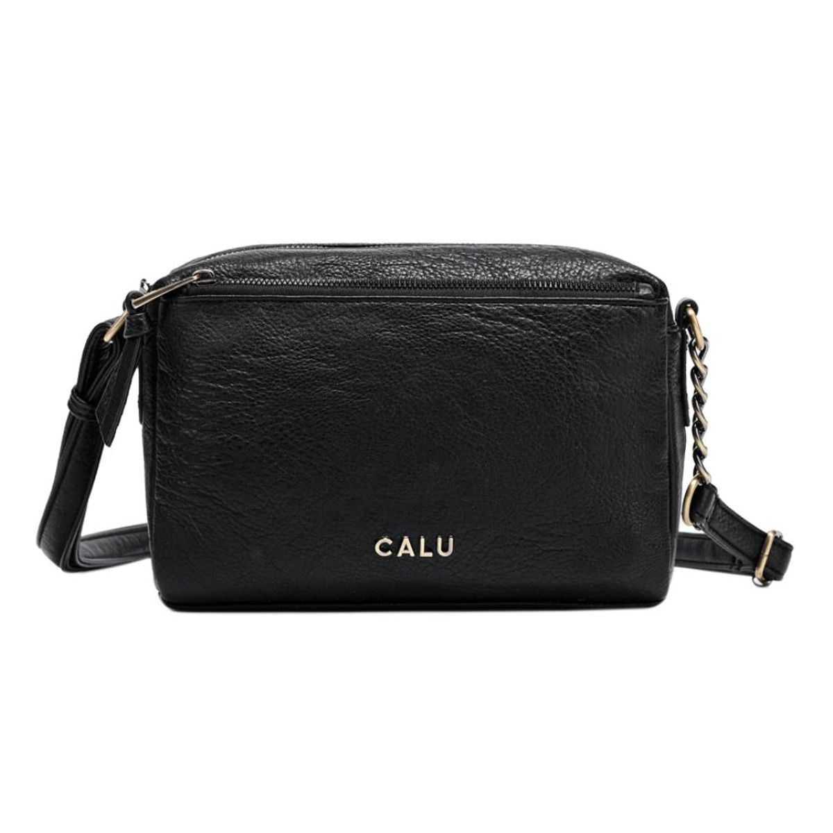 CALU - Cartera Mediana Elegante Pixie Negro Calu