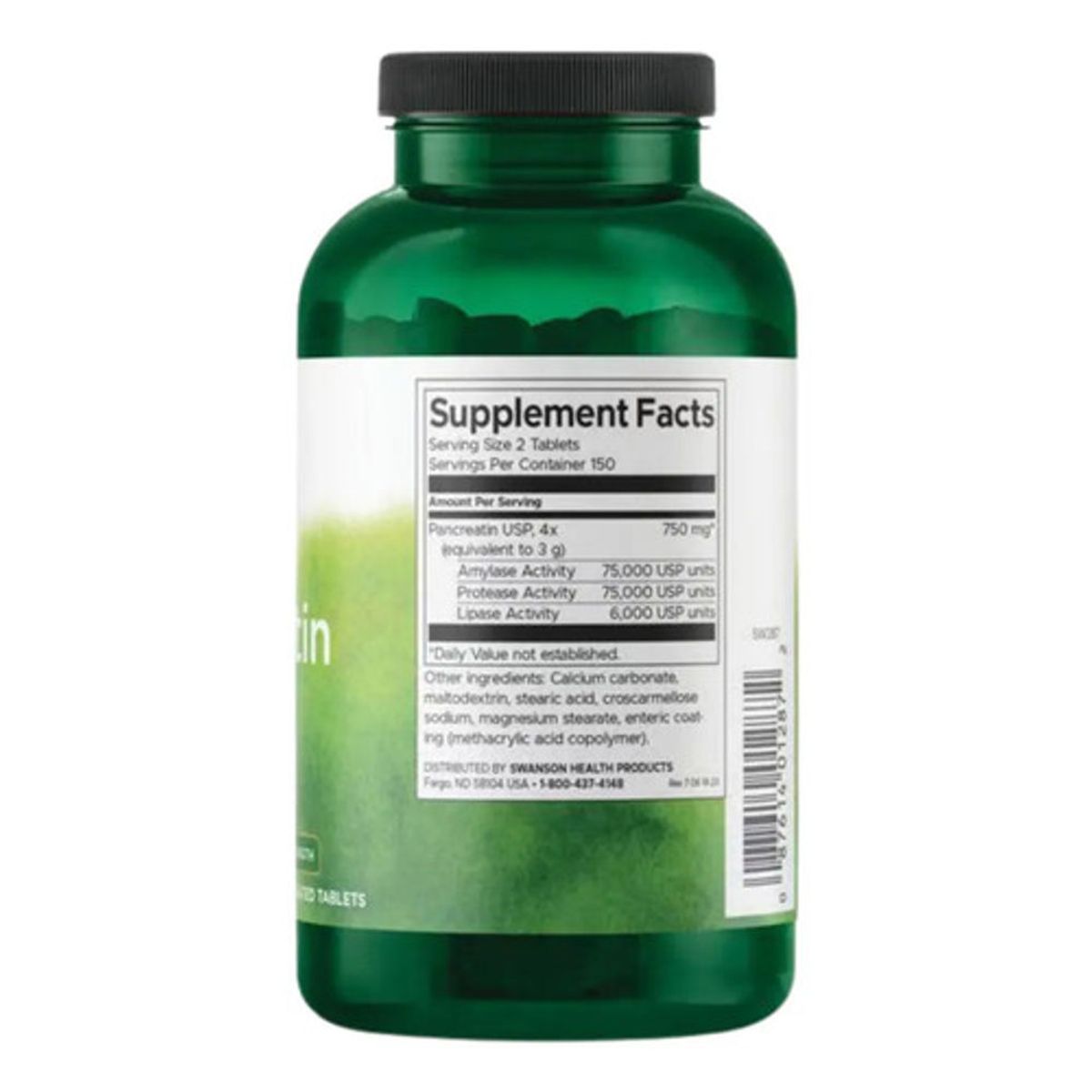GENERICO - Pancreatina Pancreatin 4x Frasco 300 Tab Sabor Neutro