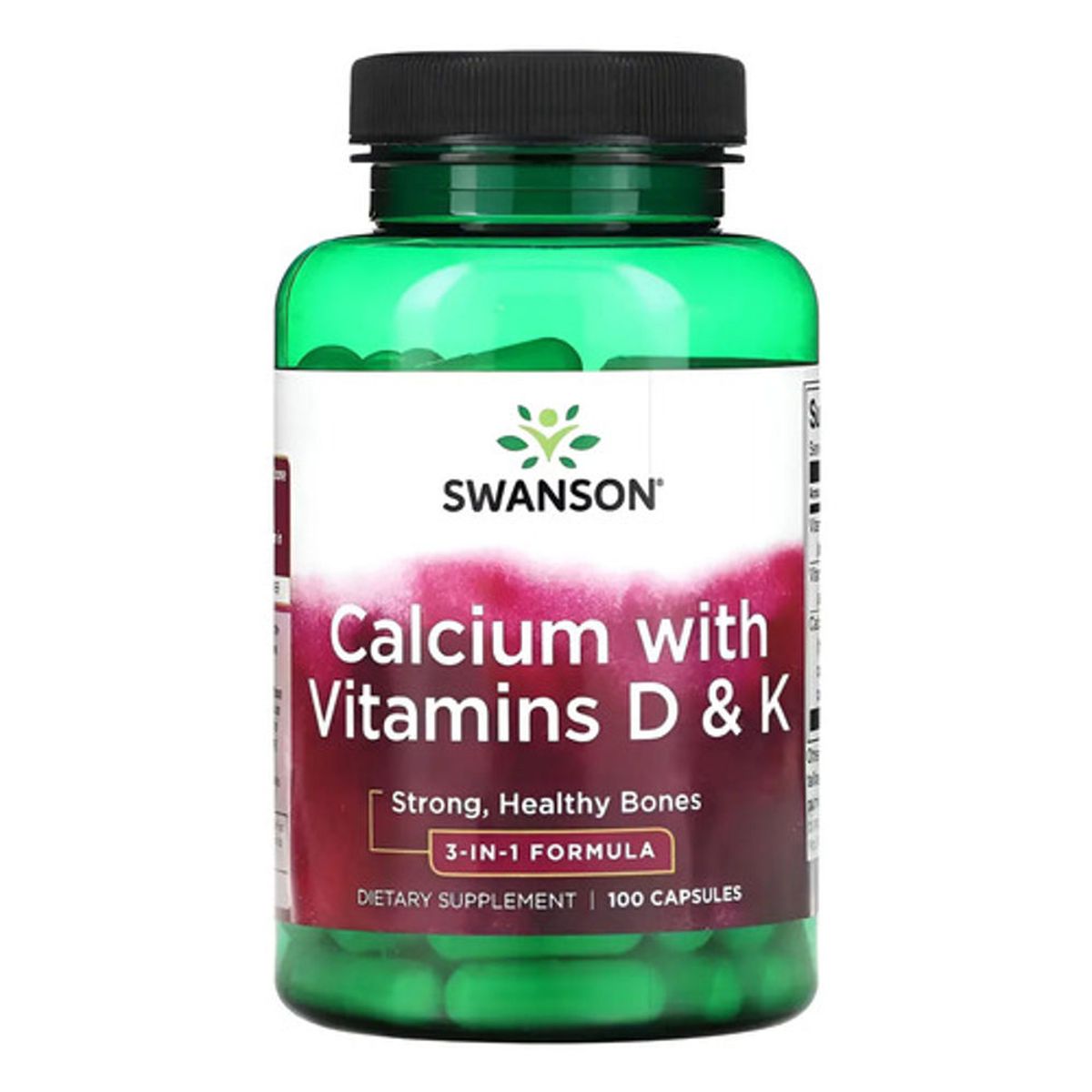 GENERICO - Swanson Calcio Extra Fijacion Vit D Y K 100cap Cuidado de Huesos
