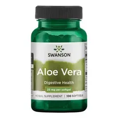 GENERICO - Suplemento Para La Digestión Aloe Vera Swanson 25mg 100 Cap Softgels
