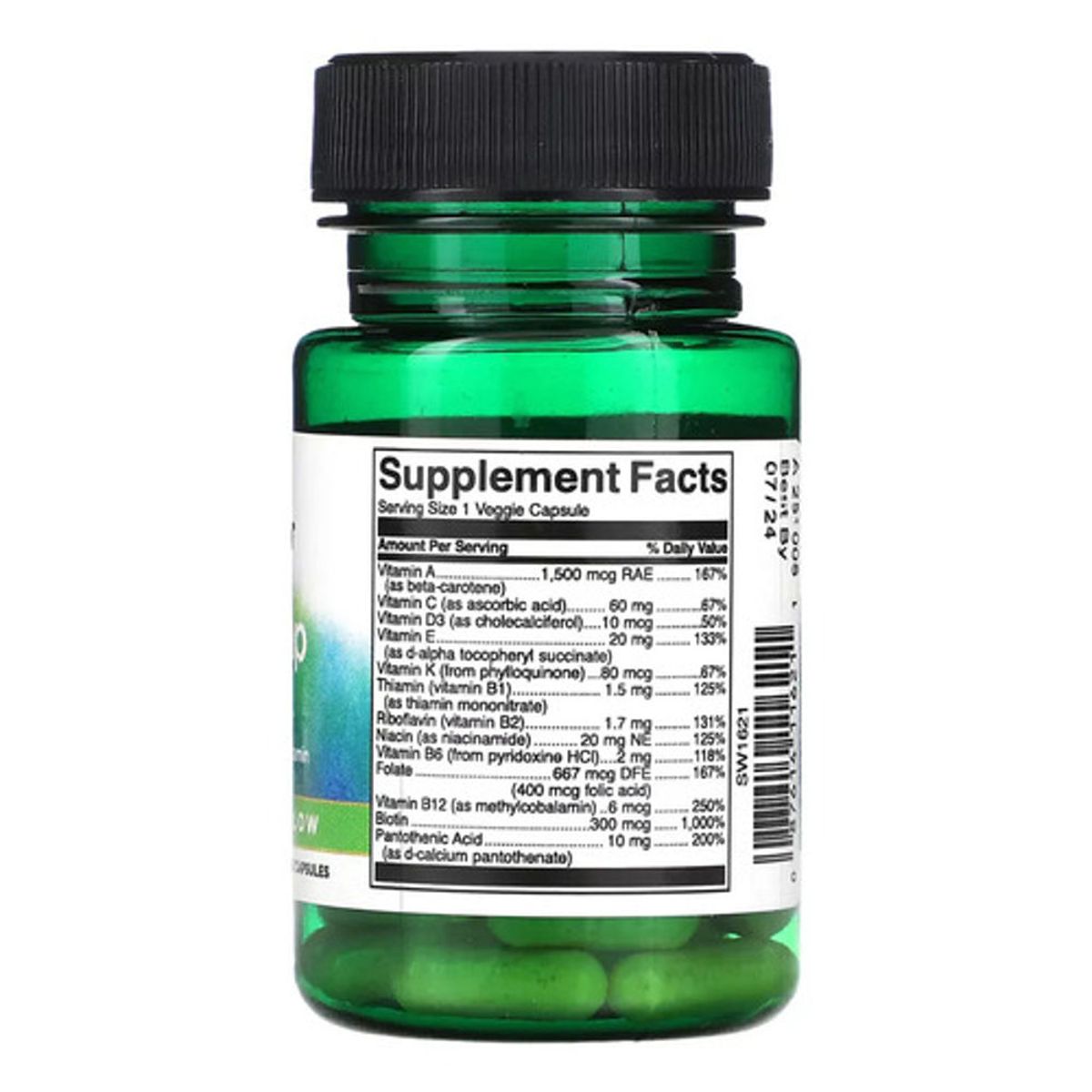 GENERICO - Multivitamínico Diario 30 Mini Cápsulas Veganas Preventivo