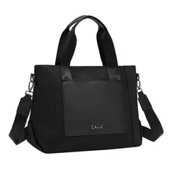 CALU - Cartera Gran Tamaño Doble Asa Jesu Negro