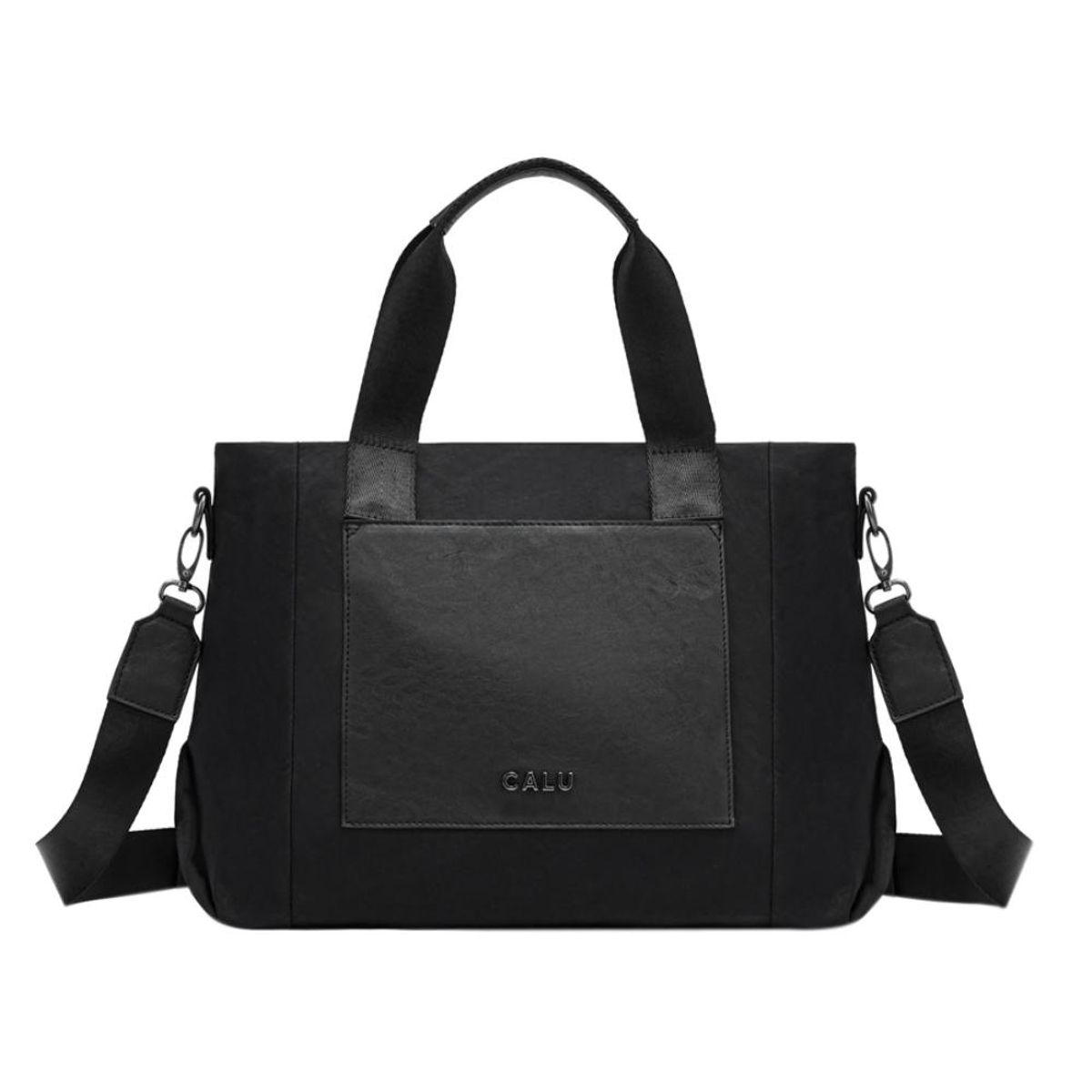 CALU - Cartera Gran Tamaño Doble Asa Jesu Negro Calu