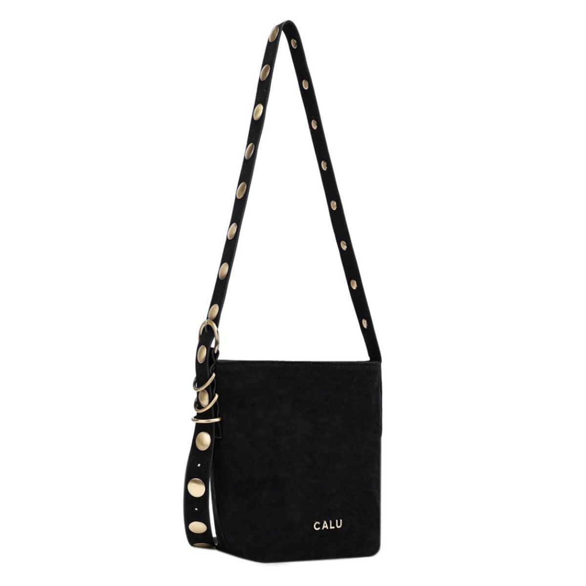 CALU - Cartera Bandolera Pequeña Tachas Adela Negro Calu