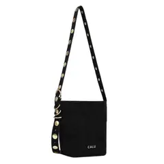 CALU - Cartera Bandolera Pequeña Tachas Adela Negro