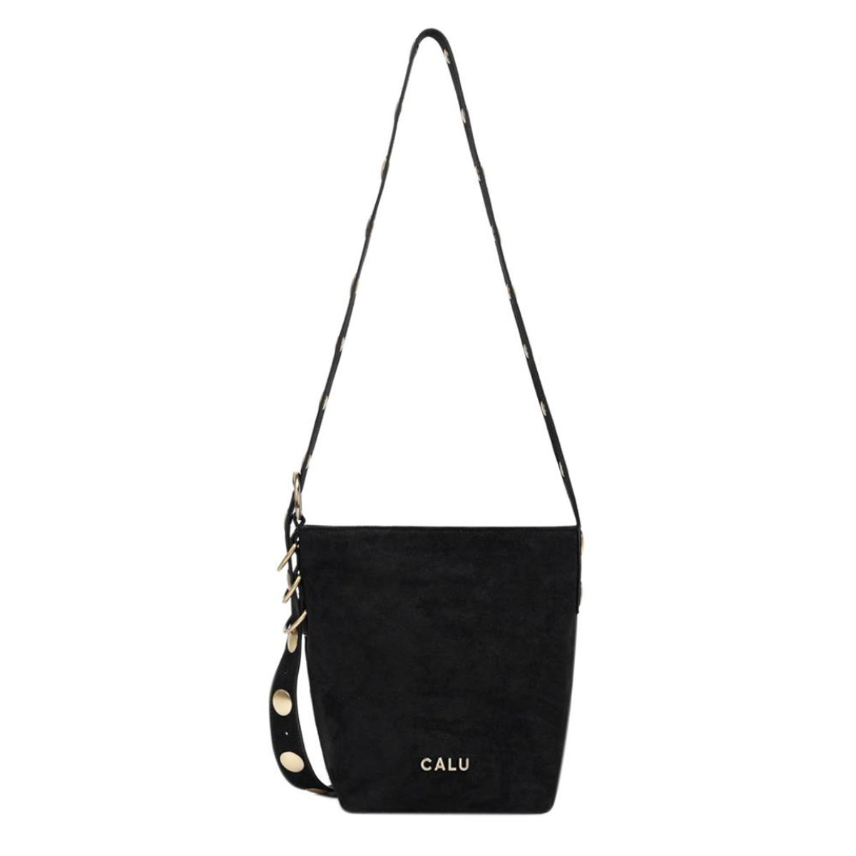 CALU - Cartera Bandolera Pequeña Tachas Adela Negro Calu