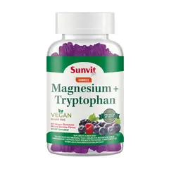 SUNVIT - Gomitas Magnesio + Triptófano, Berries 60 Vegan Gummies, SVL