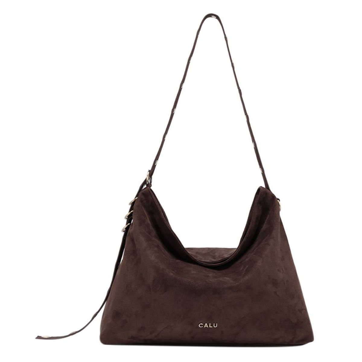 CALU - Cartera Bandolera Tachas Manuela Café Calu