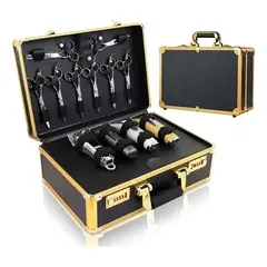 GENERICO - Estuche Maleta Para Barbero Color Dorado