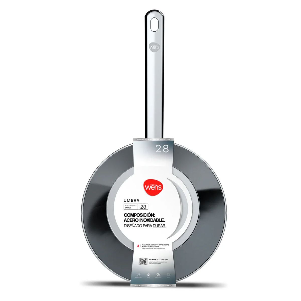 WENS - Sarten 28cm Acero Inoxidable Umbra Wens