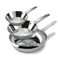 WENS - Pack 2 Sartenes 20cm 24cm + Wok 28cm Inoxidable
