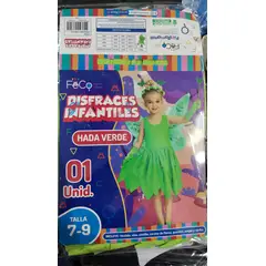 GENERICO - Disfraz Infantil Disfraces Para Niñas Hada Cuentos Infantiles Dia de Libro 3 a 12 años