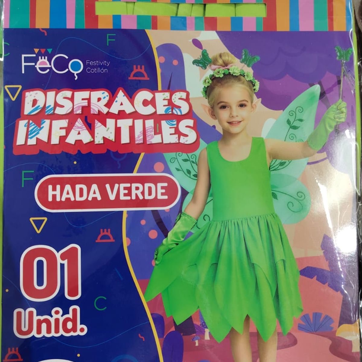 GENERICO - Disfraz Infantil Disfraces Para Niñas Hada Cuentos Infantiles Dia de Libro 3 a 12 años