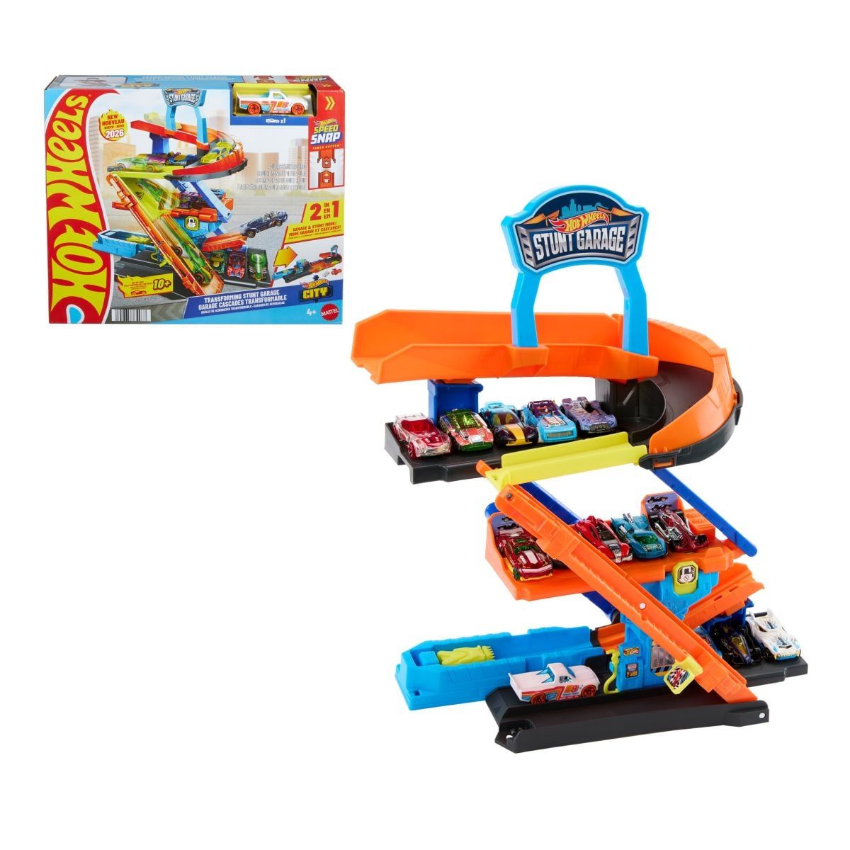 MATTEL - HOT WHEELS PISTA GARAGE DE ACROBACIAS INCLUYE VEHICULO