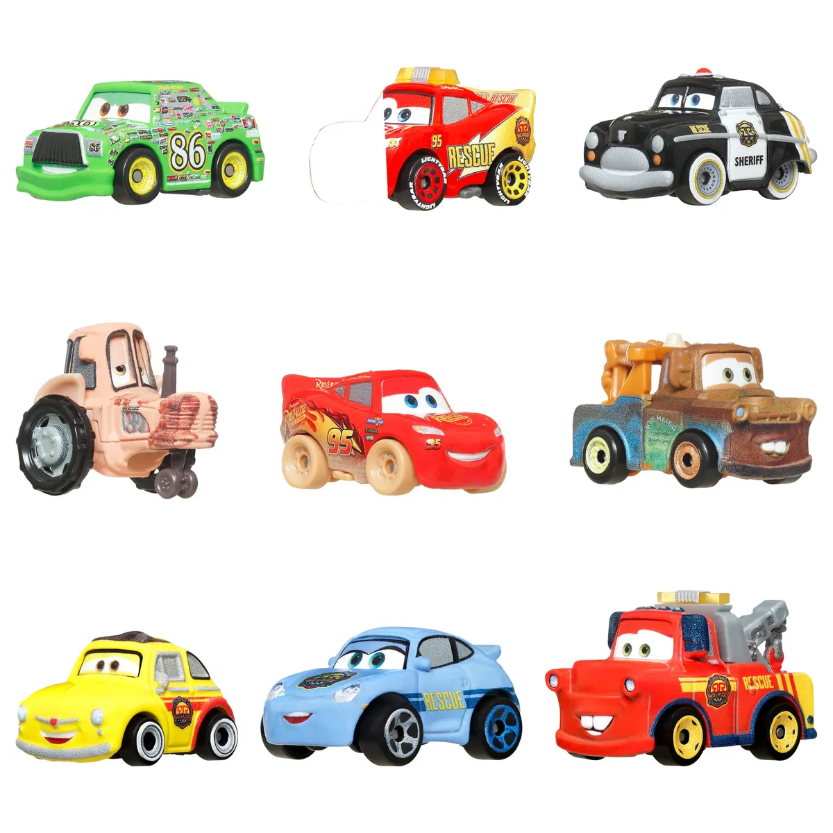 MATTEL - CARS DISNEY PIXAR VEHÍCULO PAQUETE DE 3 - MATE GRUA DE RESCATE