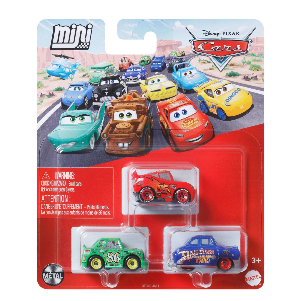 MATTEL - CARS DISNEY PIXAR VEHÍCULO PAQUETE DE 3 - FABULOSO HUDSON HORNET
