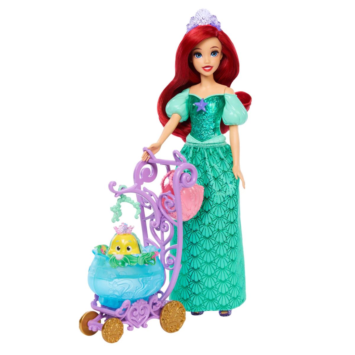 MATTEL - PRINCESA CARRIOLA DE ANIMALITOS CARROZA CON AMIGO DE ARIEL