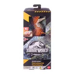 MATTEL - JURASSIC WORLD DINOSAURIO DE 12 PULGADAS CON EFECTOS DE SONIDO - CARNOTAURUS