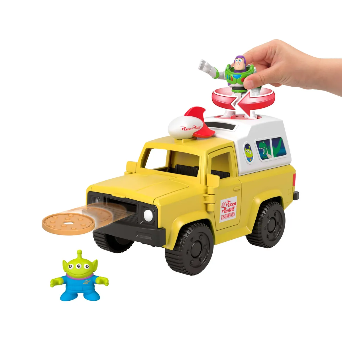 MATTEL - IMAGINEXT CAMIONETA PIZZA PLANET CON BUZZ Y ALIEN TOY STORY
