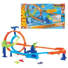 MATTEL - HOT WHEELS PISTA DE JUGUETE PISTA DE ACROBACIAS LANZA Y CHOCA