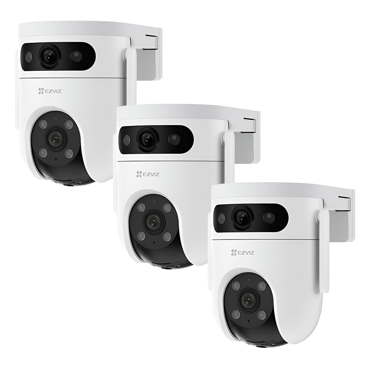 EZVIZ - Pack 3 Camaras Wifi IP Ezviz H9C 2K ColorVU IP67 MicroSD